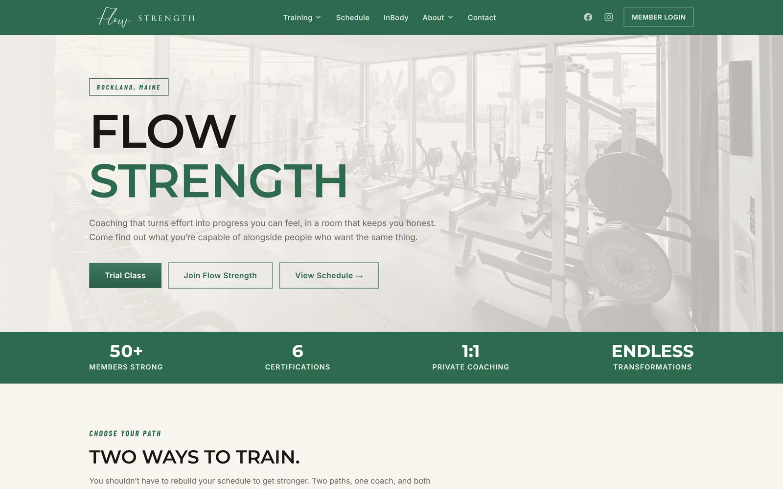 Built around what the business actually offers rather than bent to fit a template.